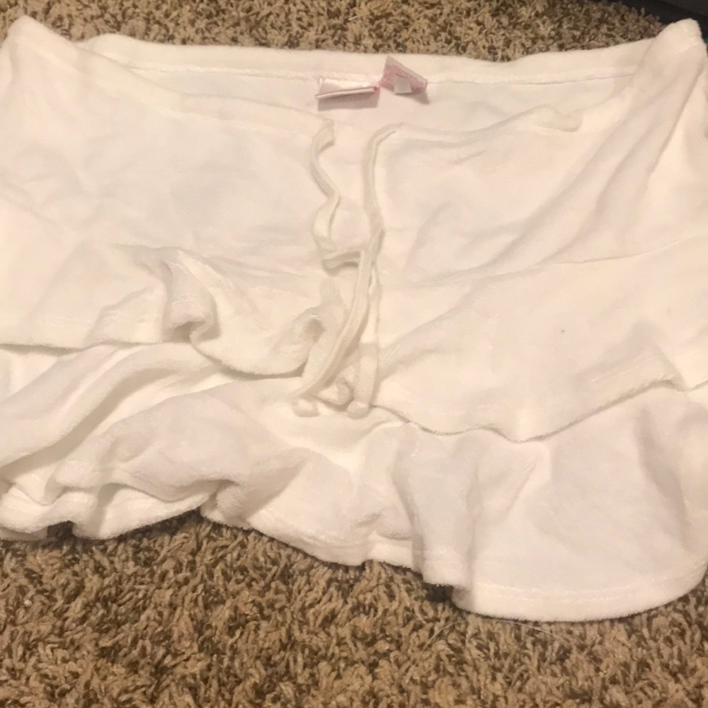 White swimsuit cover up skirt